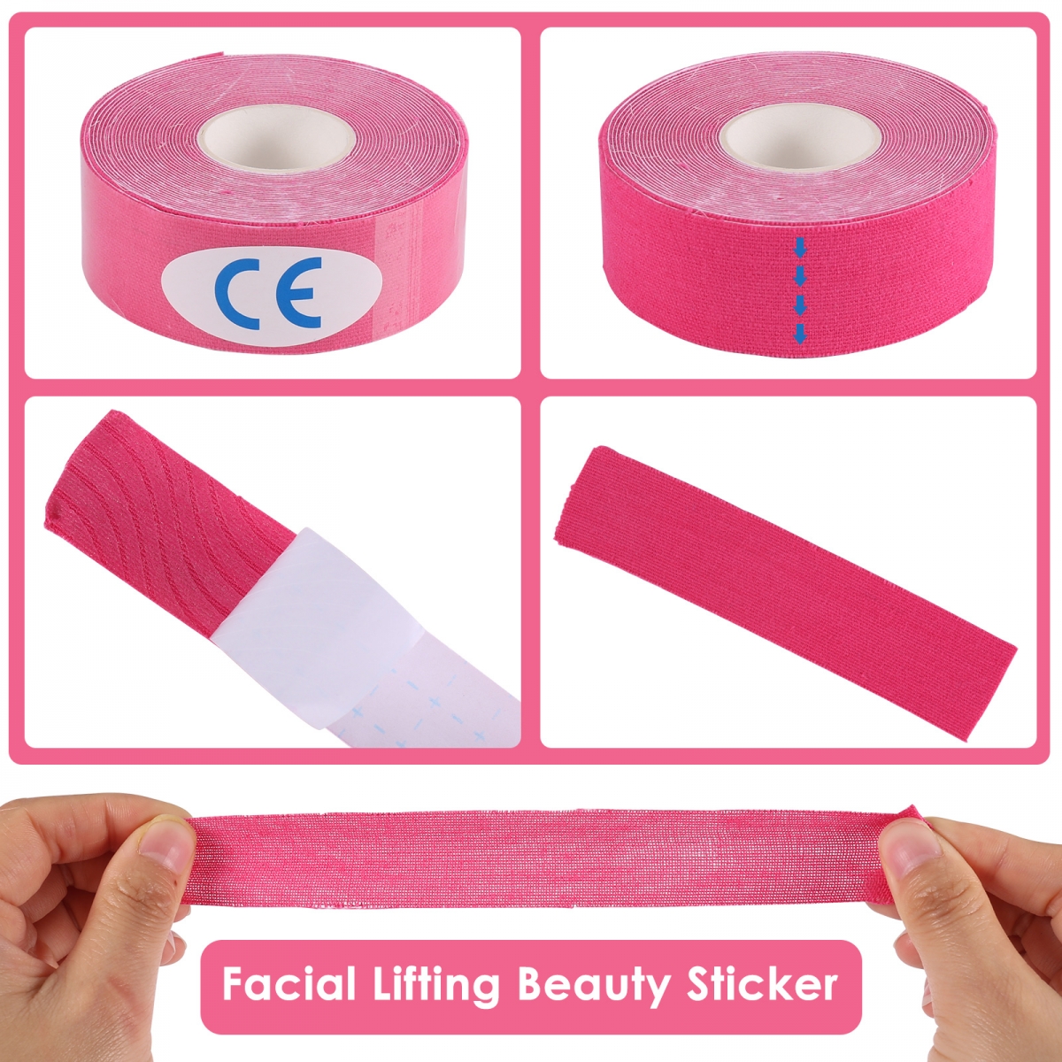 2.5CM*5M Kinesiology Tape For Face V Line Neck Eyes Lifting Wrinkle Remover Sticker Tape Facial Skin Care Tool Bandagem Elastica-CAREPROHEALTH- Kinesiology tape, elastic adhesive bandages,Would dressing,Cross Tape,Sports Rigid Tape,Elastic Adhesive Bandage,Stretched Bandage,Cohesive bandage,Underwrap Foam,Ice Hockey Tape,Band aid,Cotton Sports Tape Rayon Sports Tape,Hockey Tape,Finger Tape,PU Tape,PE Tape,Silk Tape,Paper Tape,Heel tape,Wound Dressing, Silicone Patches ( Remove Scar ),Dexcom Patches,Blister band aid,Acne Patches,Toenail Sticker,Mouth Tape,Nipple Covers,Boob Lift Tape,Face Lift Tape,Customized Patches,Assorted Band Aid,Blue Metal Detectabled Band Ai,Different Shape Band Aid,Cartoon Band Aid,Transparent Band Aid,Fabric Band Aid,Waterproof Band Aid,Nitrile Gloves,Anti-virus Gloves,Pl Surgical Gloves,Latex Surgical Gloves,Male Condoms,Female Condoms