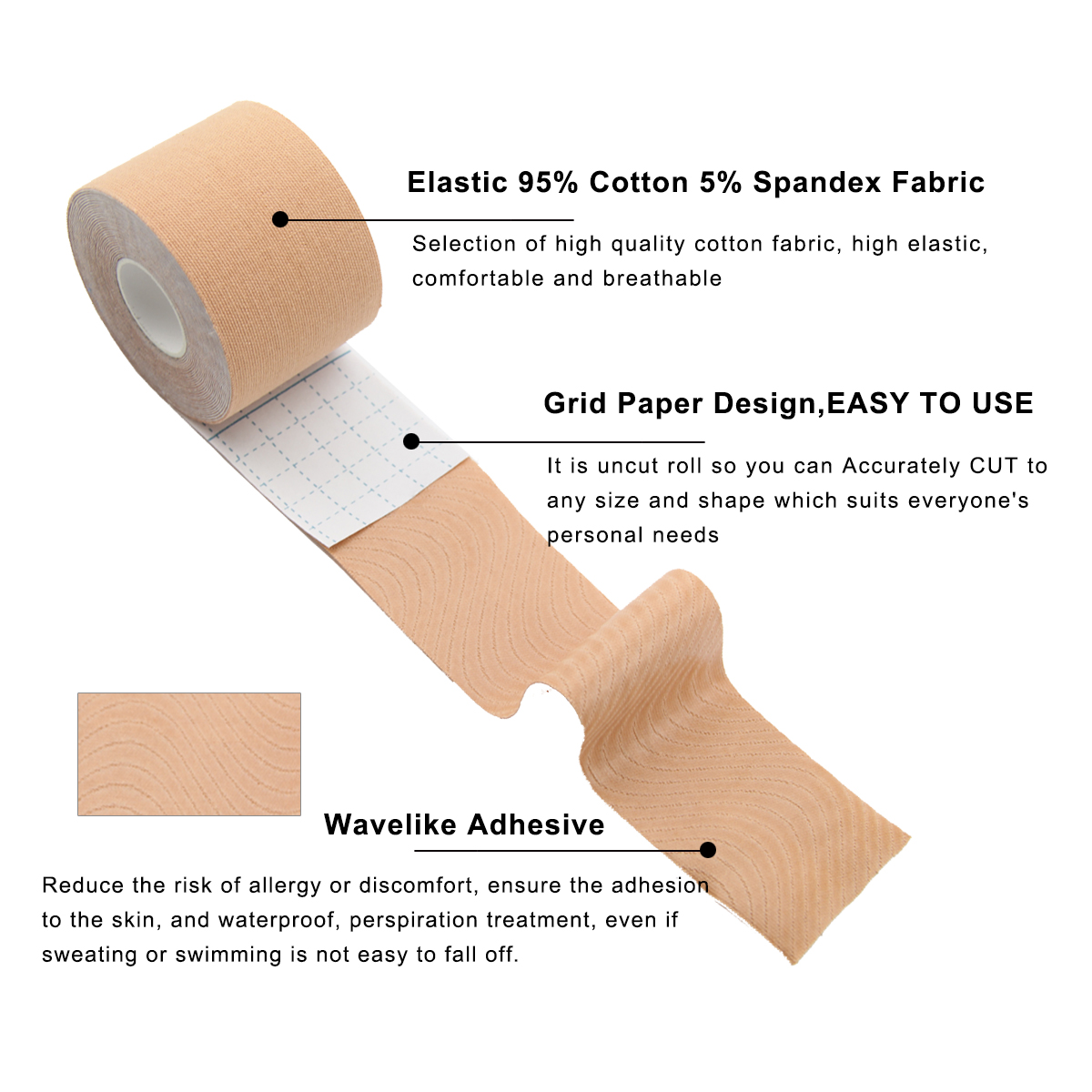 Wholesale Waterproof Anti-wrinkle Muscle Cotton Facial Tape Roll Kinesiology Tape for face lifting-CAREPROHEALTH- Kinesiology tape, elastic adhesive bandages,Would dressing,Cross Tape,Sports Rigid Tape,Elastic Adhesive Bandage,Stretched Bandage,Cohesive bandage,Underwrap Foam,Ice Hockey Tape,Band aid,Cotton Sports Tape Rayon Sports Tape,Hockey Tape,Finger Tape,PU Tape,PE Tape,Silk Tape,Paper Tape,Heel tape,Wound Dressing, Silicone Patches ( Remove Scar ),Dexcom Patches,Blister band aid,Acne Patches,Toenail Sticker,Mouth Tape,Nipple Covers,Boob Lift Tape,Face Lift Tape,Customized Patches,Assorted Band Aid,Blue Metal Detectabled Band Ai,Different Shape Band Aid,Cartoon Band Aid,Transparent Band Aid,Fabric Band Aid,Waterproof Band Aid,Nitrile Gloves,Anti-virus Gloves,Pl Surgical Gloves,Latex Surgical Gloves,Male Condoms,Female Condoms