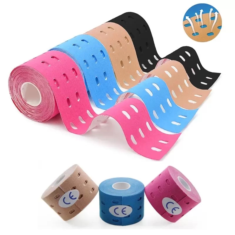 Muscle Tape With Holes ， Elbow and knee protection 5-piece sports machine can tape suit with holes, super breathable, porous elastic sports, used for muscle support and strain-CAREPROHEALTH- Kinesiology tape, elastic adhesive bandages,Would dressing,Cross Tape,Sports Rigid Tape,Elastic Adhesive Bandage,Stretched Bandage,Cohesive bandage,Underwrap Foam,Ice Hockey Tape,Band aid,Cotton Sports Tape Rayon Sports Tape,Hockey Tape,Finger Tape,PU Tape,PE Tape,Silk Tape,Paper Tape,Heel tape,Wound Dressing, Silicone Patches ( Remove Scar ),Dexcom Patches,Blister band aid,Acne Patches,Toenail Sticker,Mouth Tape,Nipple Covers,Boob Lift Tape,Face Lift Tape,Customized Patches,Assorted Band Aid,Blue Metal Detectabled Band Ai,Different Shape Band Aid,Cartoon Band Aid,Transparent Band Aid,Fabric Band Aid,Waterproof Band Aid,Nitrile Gloves,Anti-virus Gloves,Pl Surgical Gloves,Latex Surgical Gloves,Male Condoms,Female Condoms