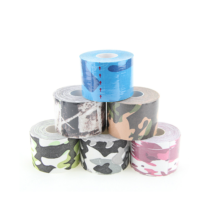 Waterproof and breathable kinesiology therapeutic tape For sports and fitness Camouflage sports tape-CAREPROHEALTH- Kinesiology tape, elastic adhesive bandages,Would dressing,Cross Tape,Sports Rigid Tape,Elastic Adhesive Bandage,Stretched Bandage,Cohesive bandage,Underwrap Foam,Ice Hockey Tape,Band aid,Cotton Sports Tape Rayon Sports Tape,Hockey Tape,Finger Tape,PU Tape,PE Tape,Silk Tape,Paper Tape,Heel tape,Wound Dressing, Silicone Patches ( Remove Scar ),Dexcom Patches,Blister band aid,Acne Patches,Toenail Sticker,Mouth Tape,Nipple Covers,Boob Lift Tape,Face Lift Tape,Customized Patches,Assorted Band Aid,Blue Metal Detectabled Band Ai,Different Shape Band Aid,Cartoon Band Aid,Transparent Band Aid,Fabric Band Aid,Waterproof Band Aid,Nitrile Gloves,Anti-virus Gloves,Pl Surgical Gloves,Latex Surgical Gloves,Male Condoms,Female Condoms