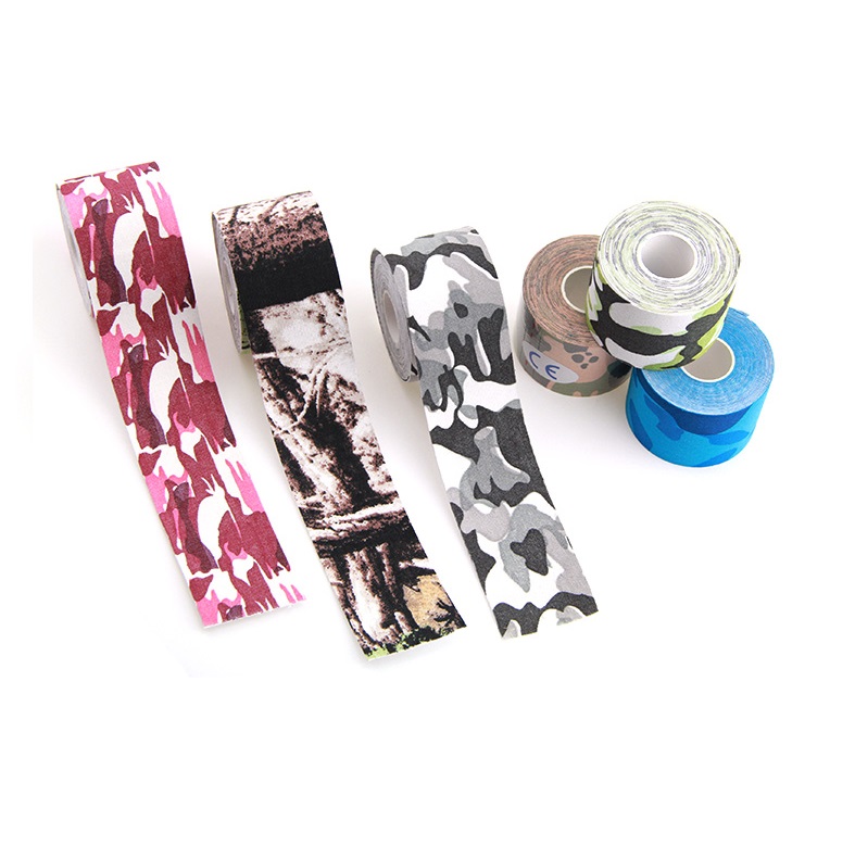 Camouflage Acrylic Adhesive Waterproof Elastic Athlete Muscle Sports Tape Printed Therapy Kinesiology Tape-CAREPROHEALTH- Kinesiology tape, elastic adhesive bandages,Would dressing,Cross Tape,Sports Rigid Tape,Elastic Adhesive Bandage,Stretched Bandage,Cohesive bandage,Underwrap Foam,Ice Hockey Tape,Band aid,Cotton Sports Tape Rayon Sports Tape,Hockey Tape,Finger Tape,PU Tape,PE Tape,Silk Tape,Paper Tape,Heel tape,Wound Dressing, Silicone Patches ( Remove Scar ),Dexcom Patches,Blister band aid,Acne Patches,Toenail Sticker,Mouth Tape,Nipple Covers,Boob Lift Tape,Face Lift Tape,Customized Patches,Assorted Band Aid,Blue Metal Detectabled Band Ai,Different Shape Band Aid,Cartoon Band Aid,Transparent Band Aid,Fabric Band Aid,Waterproof Band Aid,Nitrile Gloves,Anti-virus Gloves,Pl Surgical Gloves,Latex Surgical Gloves,Male Condoms,Female Condoms